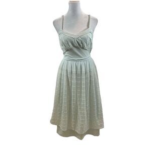 Rare Vintage 1960’s John Wanamaker Baby Blue Chiffon‎ Midi Dress Size Small